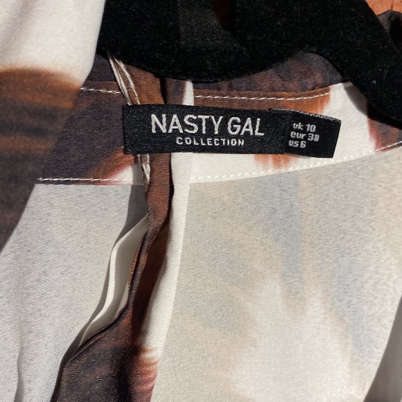 Nasty Gal cow print blouse with tie. - Picture 2 of 2